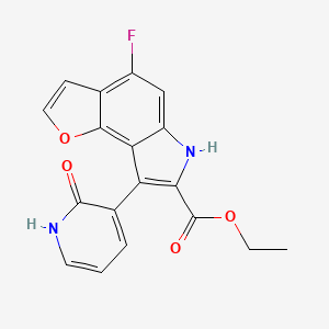 Ethyl 4-fluoro-8-(2-oxo-1,2-dihydropyridin-3-yl)-6H-furo[2,3-e]indole-7-carboxylate