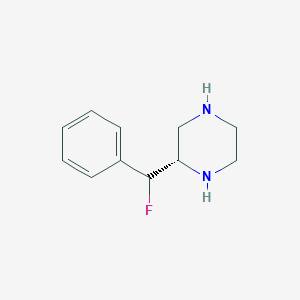 molecular formula C11H15FN2 B13326146 (2S)-2-(Fluoro(phenyl)methyl)piperazine 