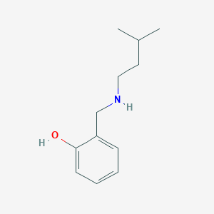 molecular formula C12H19NO B13326148 2-{[(3-Methylbutyl)amino]methyl}phenol 