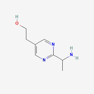 2-[2-(1-Aminoethyl)pyrimidin-5-yl]ethan-1-ol