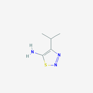 molecular formula C5H9N3S B13326162 4-(Propan-2-yl)-1,2,3-thiadiazol-5-amine 