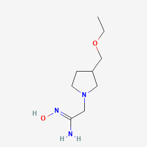 molecular formula C9H19N3O2 B13326184 (Z)-2-(3-(ethoxymethyl)pyrrolidin-1-yl)-N'-hydroxyacetimidamide 