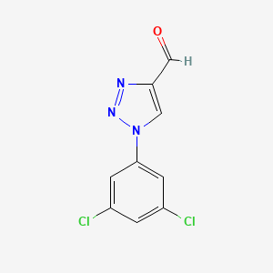 molecular formula C9H5Cl2N3O B13326207 1-(3,5-dichlorophenyl)-1H-1,2,3-triazole-4-carbaldehyde CAS No. 916150-98-6