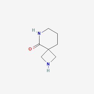 molecular formula C7H12N2O B13326236 2,6-Diazaspiro[3.5]nonan-5-one 