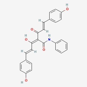 (2E,4E)-3-Hydroxy-5-(4-hydroxyphenyl)-2-((E)-3-(4-hydroxyphenyl)acryloyl)-N-phenylpenta-2,4-dienamide