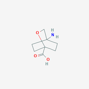 molecular formula C8H13NO3 B13326249 4-Amino-2-oxabicyclo[2.2.2]octane-1-carboxylic acid 