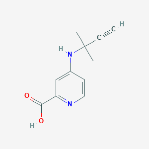 4-[(2-Methylbut-3-yn-2-yl)amino]pyridine-2-carboxylic acid