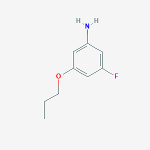 molecular formula C9H12FNO B13326290 3-Fluoro-5-propoxyaniline 