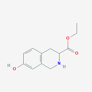 molecular formula C12H15NO3 B13326291 Ethyl 7-hydroxy-1,2,3,4-tetrahydroisoquinoline-3-carboxylate 