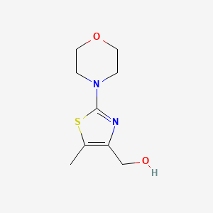 molecular formula C9H14N2O2S B13326336 (5-Methyl-2-morpholinothiazol-4-yl)methanol 