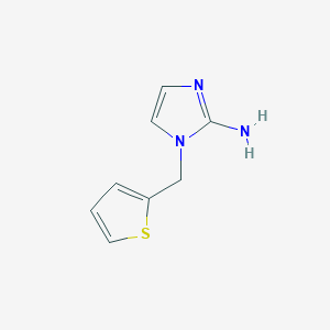 molecular formula C8H9N3S B13326337 1-(Thiophen-2-ylmethyl)-1H-imidazol-2-amine 