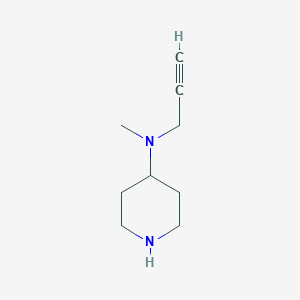 molecular formula C9H16N2 B13326345 N-methyl-N-(prop-2-yn-1-yl)piperidin-4-amine 