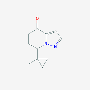 molecular formula C11H14N2O B13326356 7-(1-Methylcyclopropyl)-6,7-dihydropyrazolo[1,5-a]pyridin-4(5H)-one 