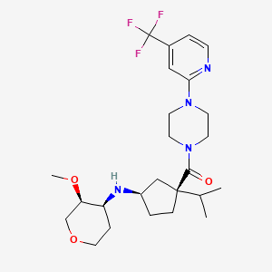 ((1S,3R)-1-Isopropyl-3-(((3S,4S)-3-methoxytetrahydro-2H-pyran-4-yl)amino)cyclopentyl)(4-(4-(trifluoromethyl)pyridin-2-yl)piperazin-1-yl)methanone