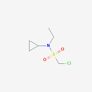 molecular formula C6H12ClNO2S B13326391 1-chloro-N-cyclopropyl-N-ethylmethanesulfonamide 