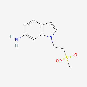 molecular formula C11H14N2O2S B13326398 1-(2-(Methylsulfonyl)ethyl)-1H-indol-6-amine 