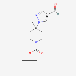 tert-Butyl 4-(4-formyl-1H-pyrazol-1-yl)-4-methylpiperidine-1-carboxylate