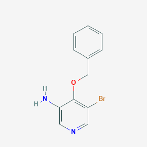 molecular formula C12H11BrN2O B13326470 4-(Benzyloxy)-5-bromopyridin-3-amine 