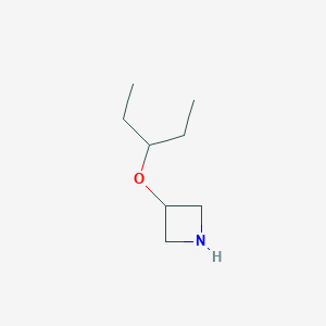 molecular formula C8H17NO B13326498 3-(Pentan-3-yloxy)azetidine 