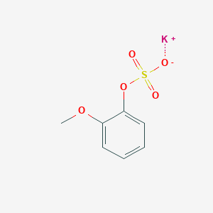 molecular formula C7H7KO5S B13326624 Potassium guaiacolsulfate CAS No. 6100-07-8