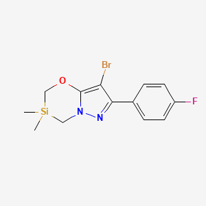 8-Bromo-7-(4-fluorophenyl)-3,3-dimethyl-3,4-dihydro-2H-pyrazolo[5,1-b][1,3,5]oxazasiline