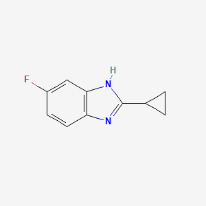 molecular formula C10H9FN2 B13326644 2-Cyclopropyl-6-fluoro-1H-benzo[d]imidazole 