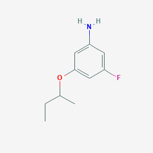 molecular formula C10H14FNO B13326653 3-(Butan-2-yloxy)-5-fluoroaniline 