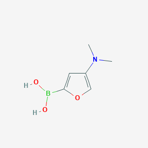 molecular formula C6H10BNO3 B13326661 (4-(Dimethylamino)furan-2-yl)boronic acid 