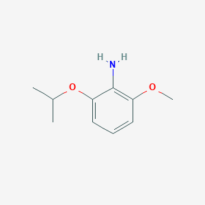 molecular formula C10H15NO2 B13326669 2-Methoxy-6-(propan-2-yloxy)aniline 