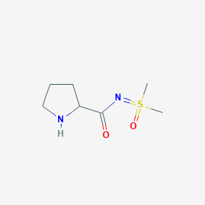 molecular formula C7H14N2O2S B13326670 N-(dimethyl(oxo)-l6-sulfaneylidene)pyrrolidine-2-carboxamide 