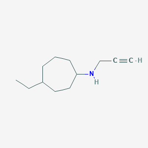 molecular formula C12H21N B13326683 4-Ethyl-N-(prop-2-YN-1-YL)cycloheptan-1-amine 