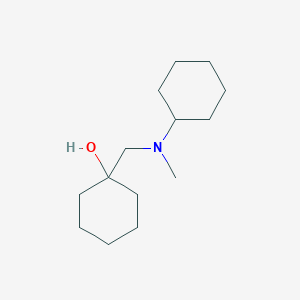 molecular formula C14H27NO B13326695 1-((Cyclohexyl(methyl)amino)methyl)cyclohexan-1-ol 