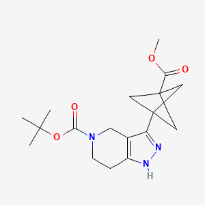 tert-Butyl 3-(3-(methoxycarbonyl)bicyclo[1.1.1]pentan-1-yl)-2,4,6,7-tetrahydro-5H-pyrazolo[4,3-c]pyridine-5-carboxylate