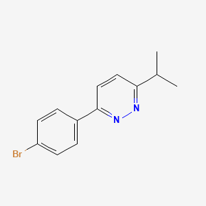 molecular formula C13H13BrN2 B13326732 3-(4-Bromophenyl)-6-isopropylpyridazine 