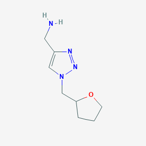 {1-[(oxolan-2-yl)methyl]-1H-1,2,3-triazol-4-yl}methanamine