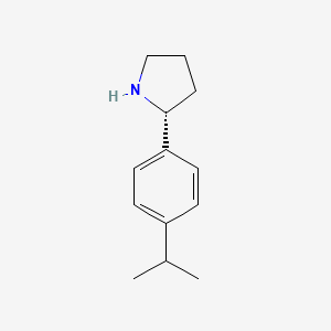 molecular formula C13H19N B13326744 (R)-2-(4-Isopropylphenyl)pyrrolidine 