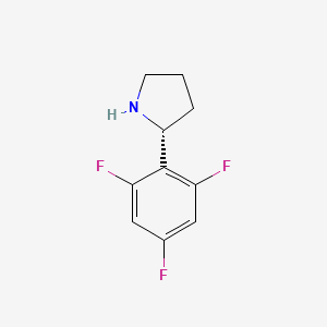 molecular formula C10H10F3N B13326767 (R)-2-(2,4,6-Trifluorophenyl)pyrrolidine 