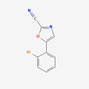 molecular formula C10H5BrN2O B13326770 5-(2-Bromophenyl)oxazole-2-carbonitrile 