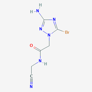 molecular formula C6H7BrN6O B13326785 2-(3-Amino-5-bromo-1H-1,2,4-triazol-1-yl)-N-(cyanomethyl)acetamide 