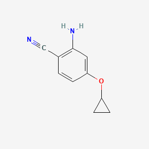 molecular formula C10H10N2O B13326788 2-Amino-4-cyclopropoxybenzonitrile 