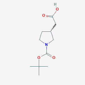 molecular formula C11H19NO4 B1332679 (R)-(1-Boc-吡咯烷-3-基)-乙酸 CAS No. 204688-60-8