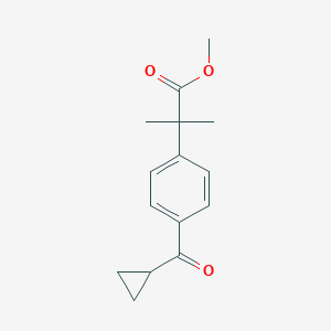 molecular formula C15H18O3 B133268 2-[4-(环丙烷羰基)苯基]-2-甲基丙酸甲酯 CAS No. 880088-78-8