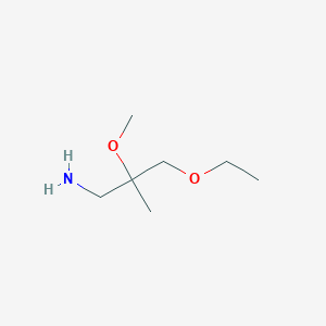 molecular formula C7H17NO2 B13326803 3-Ethoxy-2-methoxy-2-methylpropan-1-amine 