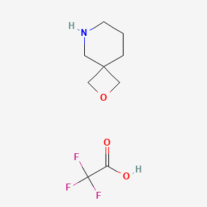 molecular formula C9H14F3NO3 B13326871 2-Oxa-6-azaspiro[3,5]nonane trifluoroacetate 