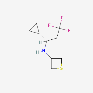 N-(1-Cyclopropyl-3,3,3-trifluoropropyl)thietan-3-amine