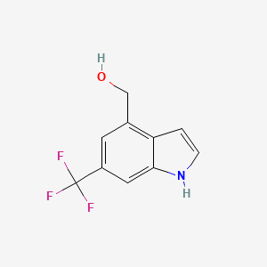 molecular formula C10H8F3NO B13326929 1h-Indole-4-methanol,6-(trifluoromethyl)- 