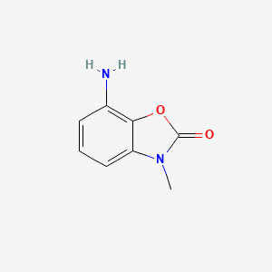 molecular formula C8H8N2O2 B13326930 7-Amino-3-methyl-2,3-dihydro-1,3-benzoxazol-2-one CAS No. 99584-11-9