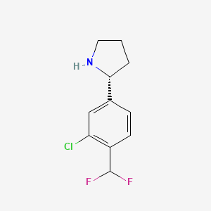 (R)-2-(3-Chloro-4-(difluoromethyl)phenyl)pyrrolidine