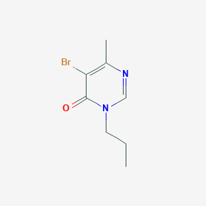 molecular formula C8H11BrN2O B13326934 5-Bromo-6-methyl-3-propyl-3,4-dihydropyrimidin-4-one 