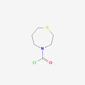 molecular formula C6H10ClNOS B13326944 1,4-Thiazepane-4-carbonyl chloride 